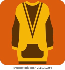 Autumn blouse, illustration, vector on a white background.