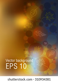 Autumn blurry background. Vector illustration.