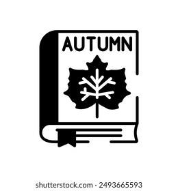 Autumn book Glyph Icon, Vector illustration