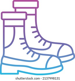Autumn Boots vector icon. Can be used for printing, mobile and web applications.