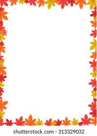 Autumn Border Design Vector Illustration Stock Vector (royalty Free 