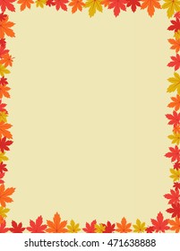 Autumn border design vector illustration