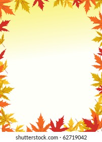 Autumn border design vector illustration