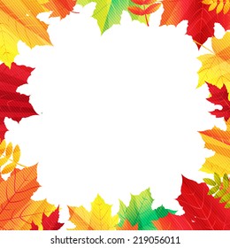 Autumn Border Leaves Gradient Mesh Vector Stock Vector (Royalty Free ...