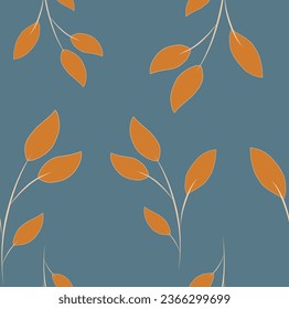 Autumn botanical minimal shapes pattern. Collage contemporary print. Fashionable template for design. Modern ethnic style.
