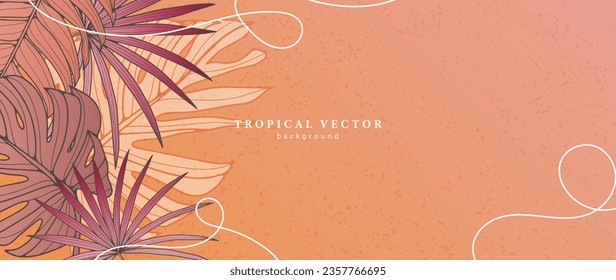 Autumn botanical warm background with branches in orange and pink shades. Background for wallpapers, covers, decor, postcards and presentations. Frame for text or photo