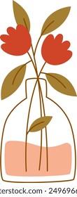 Autumn Bouquet In Vase Vector Illustration