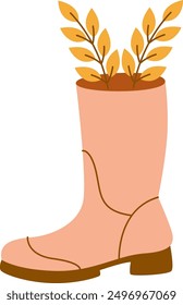 Ramas De Otoño En Ilustración vectorial De Zapatos
