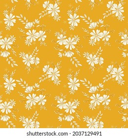 Autumn Breeze Floral Pattern design for textile prints, stationary, background, surface design, scrape book.