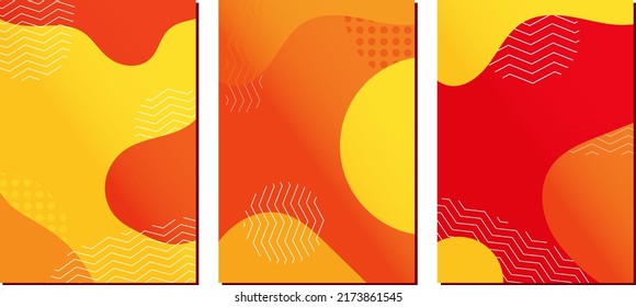 Autumn bright abstract orange background with lines