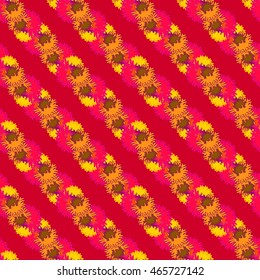 Autumn bright colors leaves carved seamless pattern for background or design work.