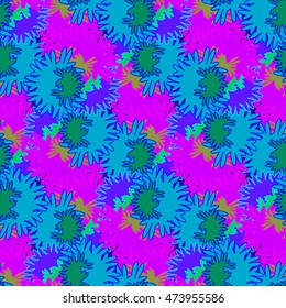 Autumn bright colors leaves carved seamless pattern for background or design work.