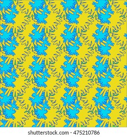Autumn bright colors leaves carved seamless pattern for background or design work.