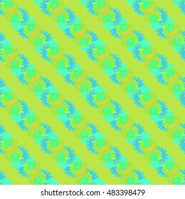 Autumn bright colors leaves carved seamless pattern for background or design work.