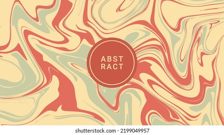 Autumn brown swirl marble paint acrylic template background design