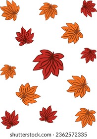 Autumn bundle of cute and cozy design elements.vector illustration isolated on white background.