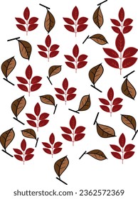 Autumn bundle of cute and cozy design elements.vector illustration isolated on white background.