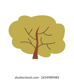 Arbusto de outono. Elemento de queda natureza. Ilustrações vetoriais.