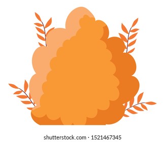 autumn bush plant seasonal icon vector illustration design