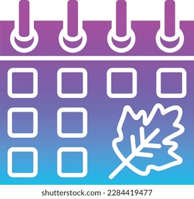 Autumn Calendar vector icon. Can be used for printing, mobile and web applications.