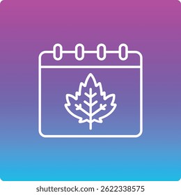 Vektorsymbol "Herbstkalender". Kann für Druck-, Mobil- und Web-Anwendungen verwendet werden.