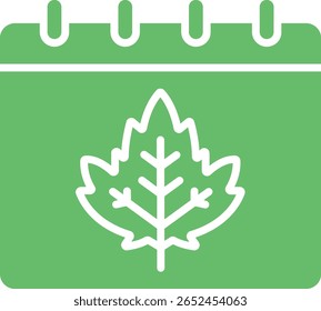 Autumn Calendar vector icon. Can be used for printing, mobile and web applications.