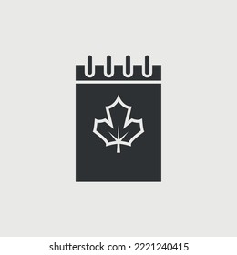 autumn calendar vector icon thanks giving halloween