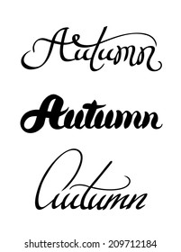 "Autumn" calligraphic lettering