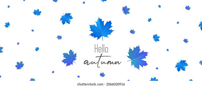 Autumn calligraphy and background arranged with leaves.