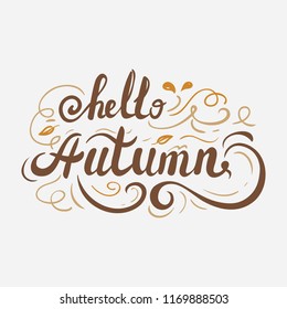 Autumn Calligraphy Seasonal Lettering Stock Vector (Royalty Free ...
