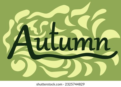 Autumn calligraphy. Seasonal lettering.web banner template.vector illustration