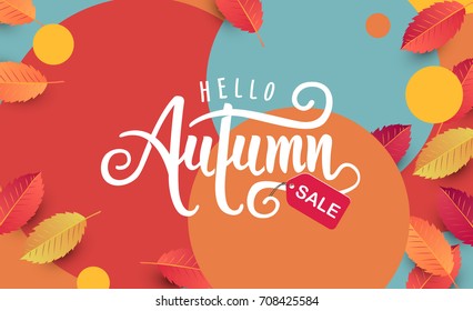 Autumn Calligraphy. Seasonal Lettering.vector Illustration