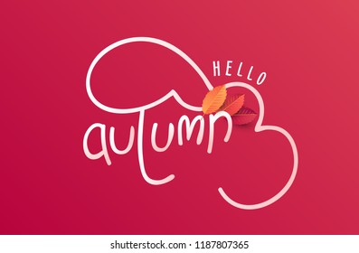 Autumn calligraphy. vector illustration