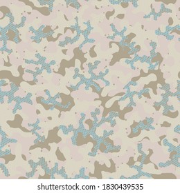 Autumn Camouflage Seamless Pattern. Camouflage Seamless Bright Seamless Doted Vector Art. Olive Seamless Color Graphic Print. Khaki Repeated Fashion Vector Pattern. Green