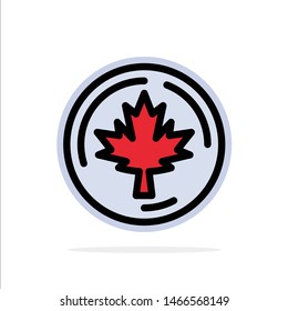 Autumn, Canada, Leaf, Maple Abstract Circle Background Flat color Icon. Vector Icon Template background