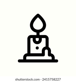autumn, candle icon, isolated icon in light background, perfect for website, blog, logo, graphic design, social media, UI, mobile app