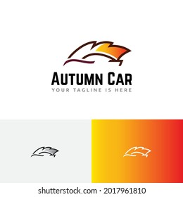 Autumn Car Fall Leaf Automotive Race Workshop Repair Logo