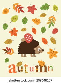autumn card design. vector illustration