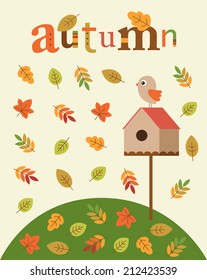 autumn card design. vector illustration