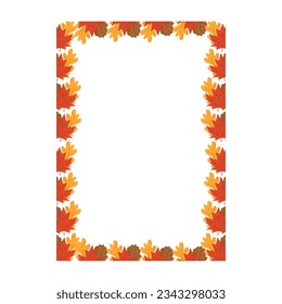 Autumn card. Fall season cozy poster. Autumn thanksgiving seasonal banner with maple leaves. Stock vector design