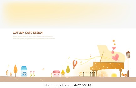 autumn card illustration