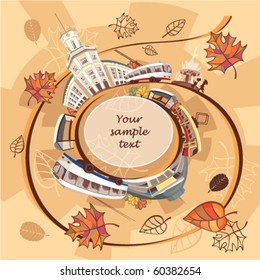 autumn card with place for text