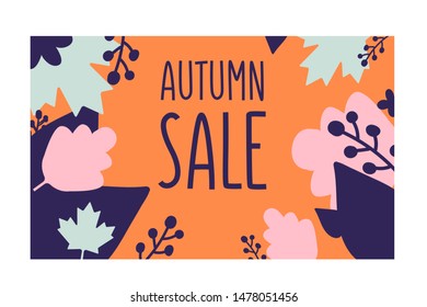 autumn card vector colorful leaf fall