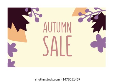 autumn card vector colorful leaf fall