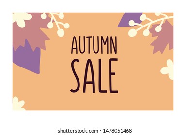 autumn card vector colorful leaf fall