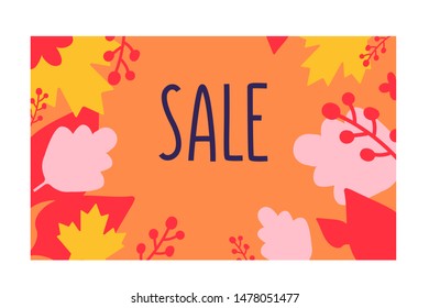 autumn card vector colorful leaf fall