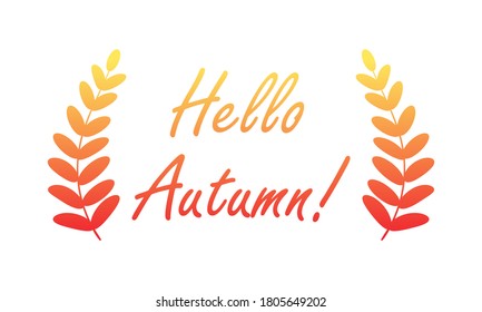 Tarjeta de otoño. Diseño de vectores para tarjetas, afiches, volantes, web. Otoño con bellas hojas.