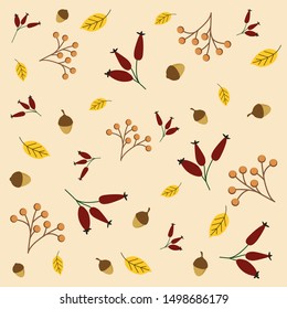 autumn cards vector graphics pattern