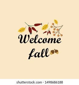 autumn cards vector graphics pattern