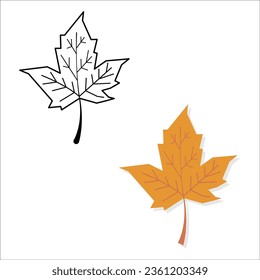 Autumn Century Leaf branch Vector Illustration